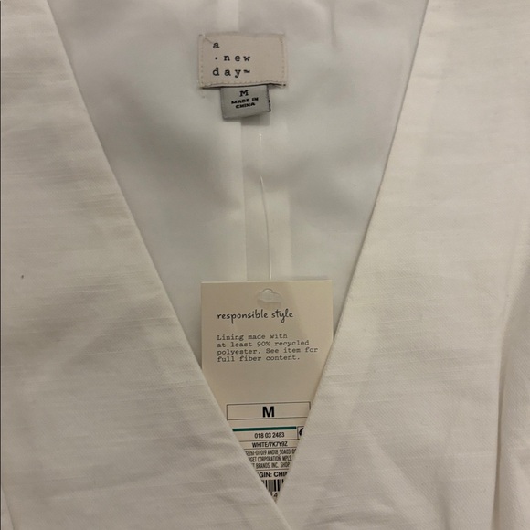 NWT linen blend vest dress - white - Picture 3 of 6